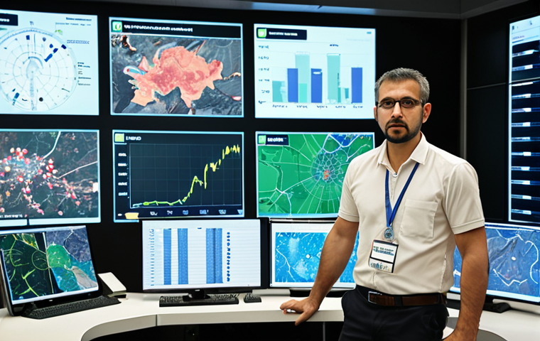 **Prompt:** A confident, skilled waste management professional, possibly an environmental engineer, stands in a modern, tech-forward control room. Behind them, large digital screens display intricate data visualizations: optimized waste collection routes across a bustling city (subtly reminiscent of Turkey's urban landscape), real-time analytics of waste streams, and compliance dashboards highlighted with green indicators. The scene emphasizes strategic oversight, regulatory adherence, and the integration of cutting-edge technology in ensuring environmental responsibility and sustainable practices. The overall ambiance is clean, professional, and forward-thinking, embodying the critical role of expertise in a complex field.
